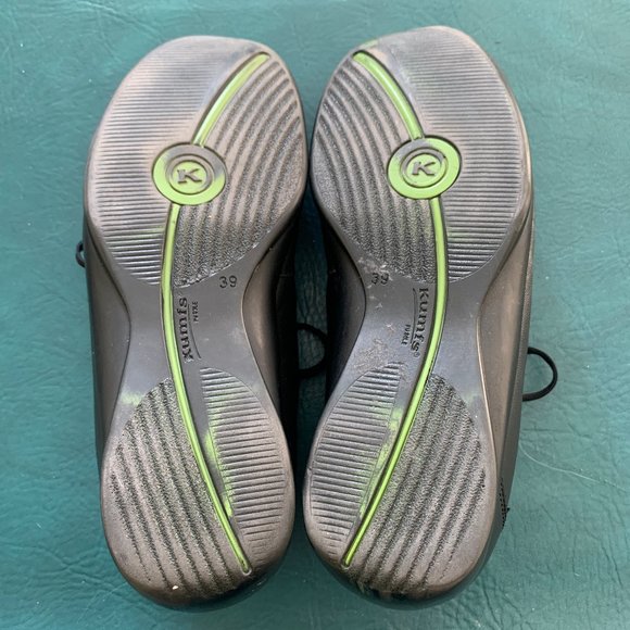 Kumfs ladies size 39 or 8.5 leather lace up loafer style black shoes comfortable - Picture 8 of 8